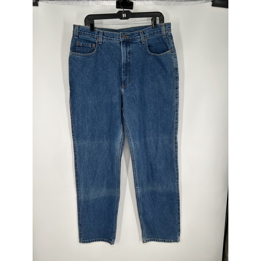 Brooks Brothers Jeans Men's 36x32 Blue Denim Relaxed Fit Medium Wash 5 Pockets‎